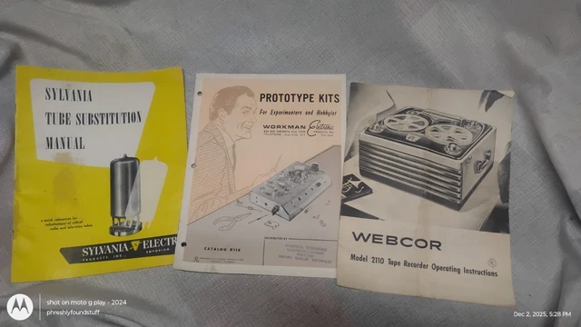 Vintage Manuals, Vintage Parts & Accessories, Vintage Audio