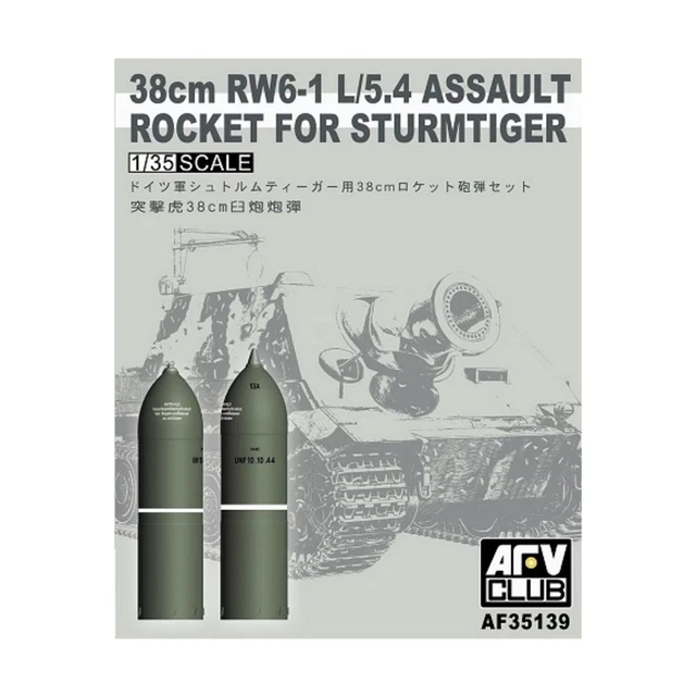 AFV Club Model 1/35 38cm RW6-1 L/5.4 Assault Rocket for Sturmtiger SW