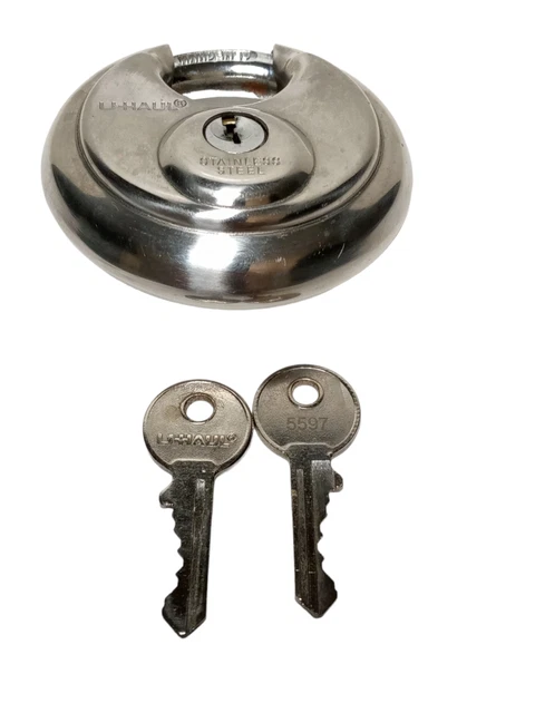 U-Haul Max Security Storage Lock  2-3/4" Stainless Steel With 2 Keys