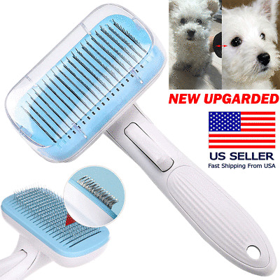 Pet Dog Cat Brush Grooming Slicker Self Cleaning Slicker Massage Hair Comb 2022 3