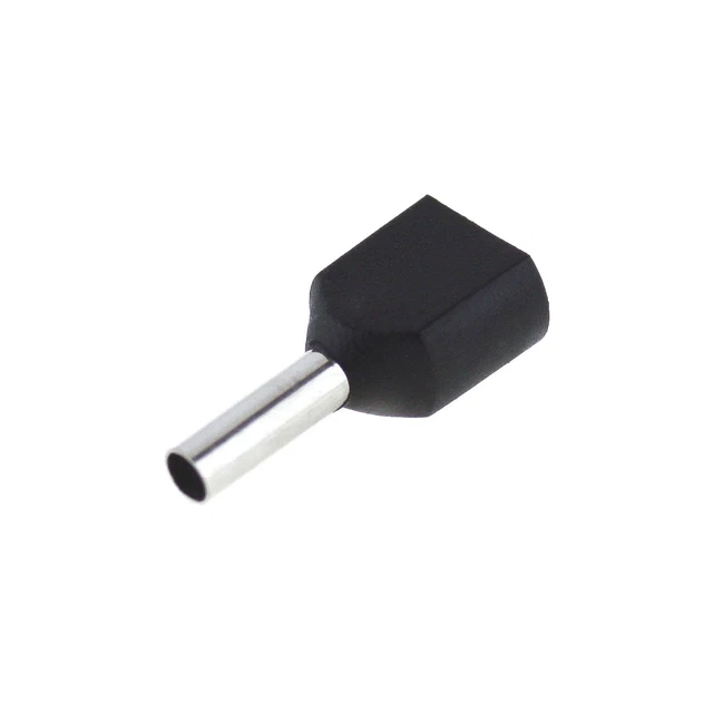 100 pz. Terminali gemelli neri 1,50 mm2 isolati terminali gemelli 1,5 mm2