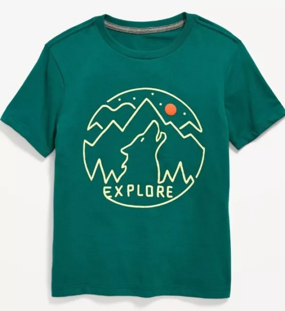 Old Navy Short-Sleeve Graphic Explorer T-Shirt for Boys, Size: Small, NWT.