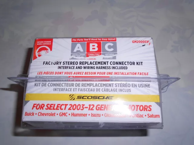 SCOSCHE GM2000SWF Factory Stereo Replacement Connector Kit for GM Wiring Harness