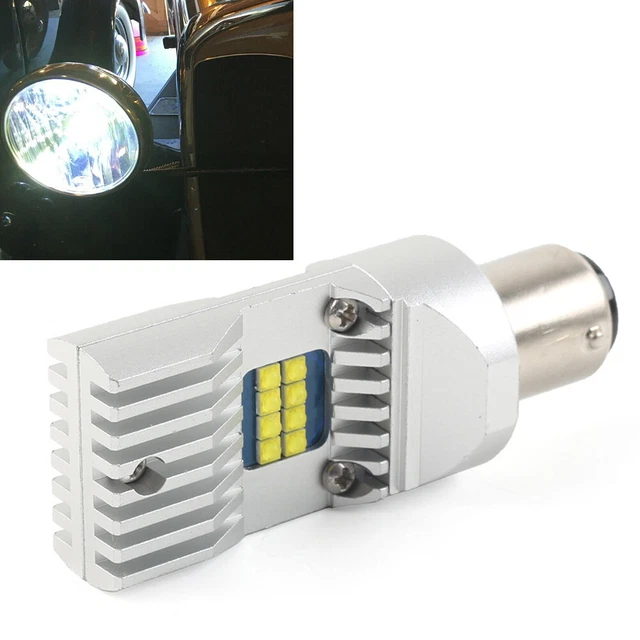 LED Headlight Bulb 6 Or 12-Volt For Ford Model A Model T BA15D Cool White Light LED Headlight Bulb 6 Or 12-Volt For Ford Model A Model T BA15D Cool White Light