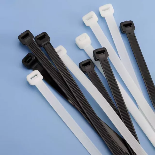 Cable Ties Heavy Duty Long And Wide Extra Large Zip Ties Black/White
