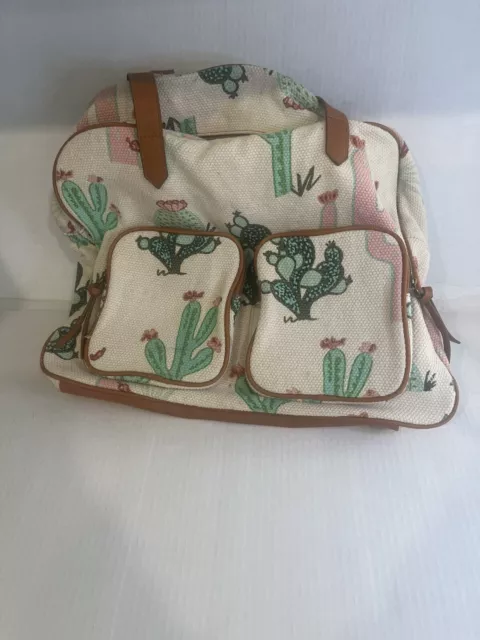 Tote Bag Cactus Print Top Handle