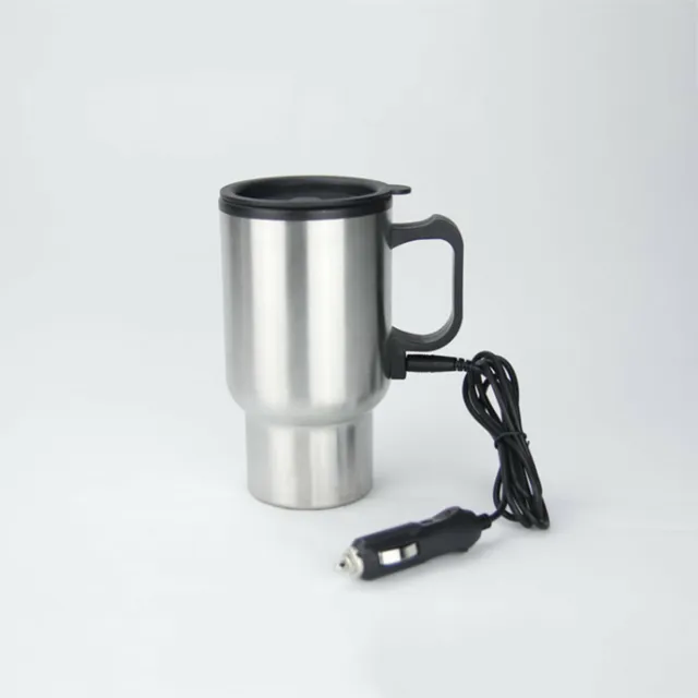 Coffee Heated Mug 450Ml Travel Car Based Heating Stainless Steel Cup Kettle 12V 2