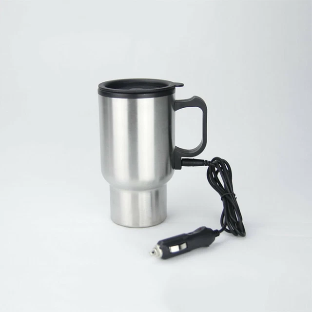 Coffee Heated Mug 450Ml Travel Car Based Heating Stainless Steel Cup Kettle 12V 2