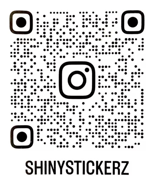 2x Instagram QR code Sticker Aufkleber Auto Werbung 7,5cm Wasserfest Laminiert