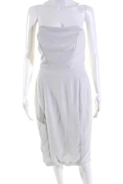 Jill Jill Stuart Womens Strapless Harlow Dress White Size 6 10475923