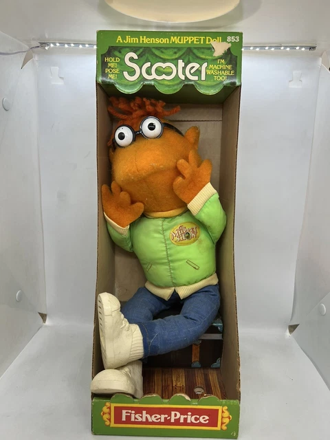 Muppets Scooter Doll Plush Stuffed Fisher Price 853 Vintage 17 inch In Box