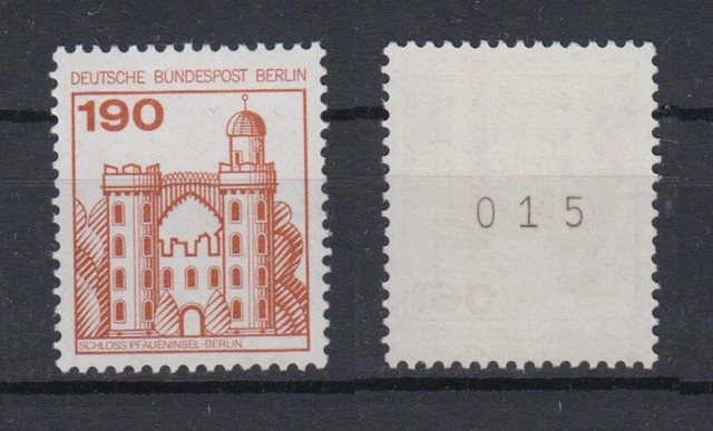 Berlin 539 I RM mit ungerader Nr. Burgen + Schlösser 190 Pf postfrisch