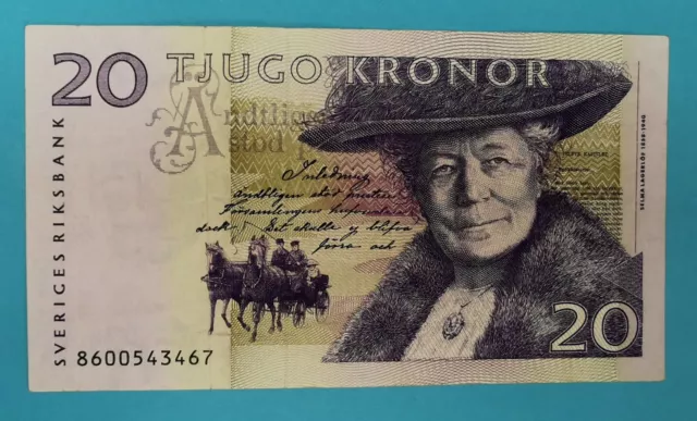 Sweden 20 Kronor, banknote 1997-2008.