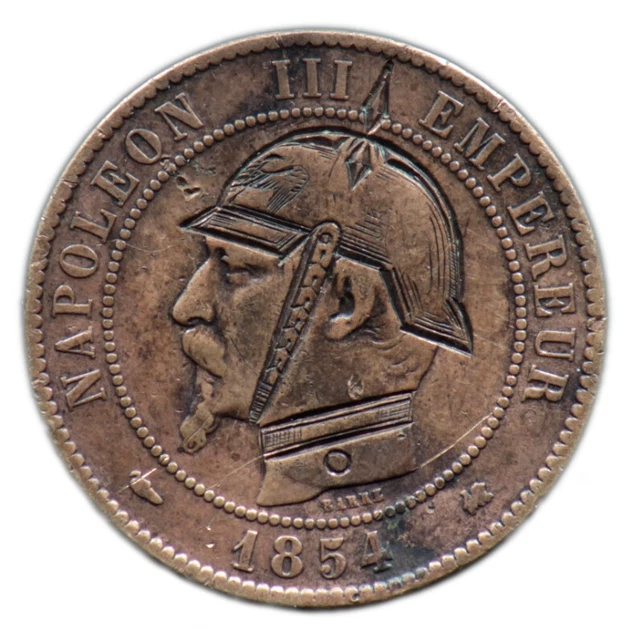 SATIRIQUE - 10 CENTIMES 1854 K - France - Napoléon III - Bordeaux - regravée