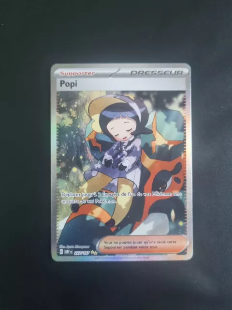 Popi (Poppy) 220/197 Shiny Full Art - Ultraboost X Écarlate et Violet 03  Flammes Obsidiennes - Box of 10 Pokemon French cards