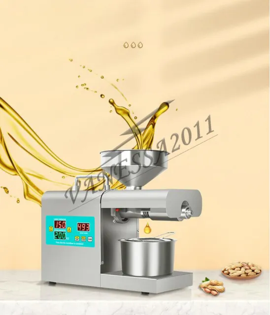 Automatic Oil Press Machine Peanut Cold Hot Seed Oil Extractor TEMP Control M37