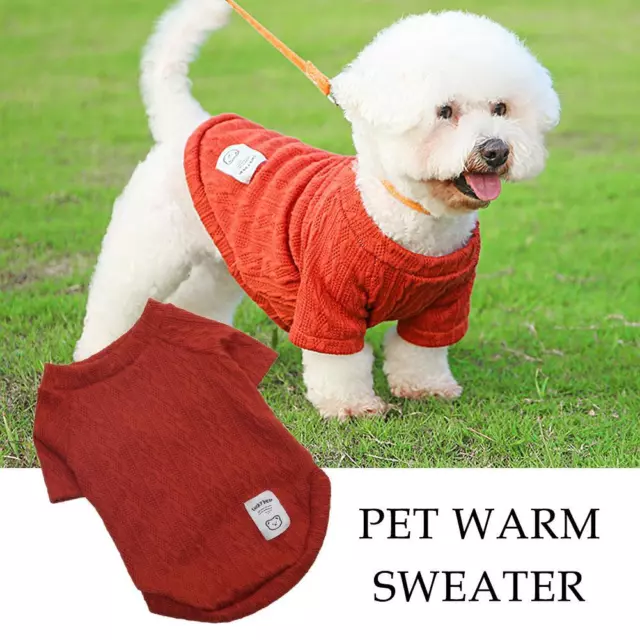 Dog Clothes Pet Clothes Cute Shirt Sweater Dress Up French Clothes Red M2Q9