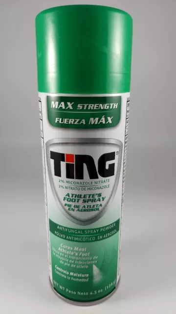 Aerosol antifúngico para pie de atleta Ting 4,4 oz fuerza máxima caducidad 11/25