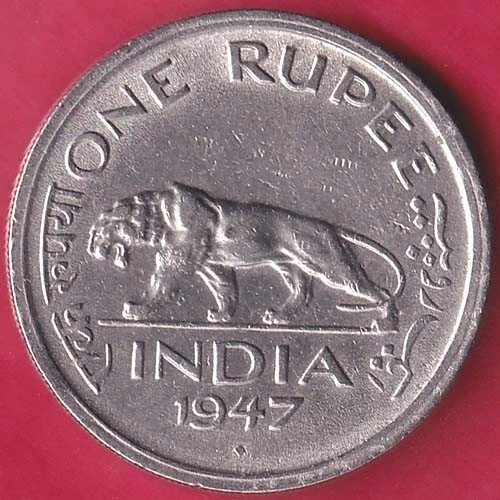 British India 1947 Bombay Mint George Vi One Rupee Rare Coin #Sb33