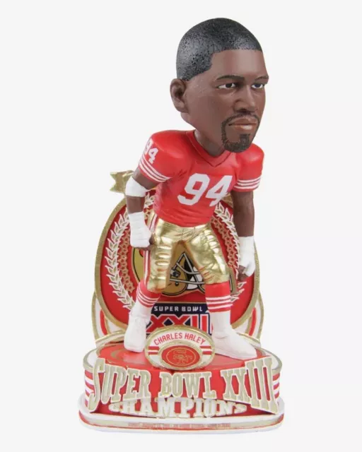 CHARLES HALEY San Francisco 49ers SUPER BOWL XXIII Champion Bobblehead #/223 NIB