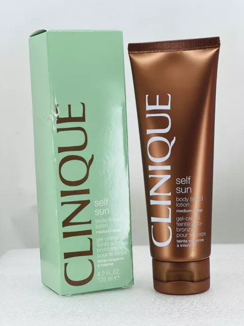 Clinique Self Sun Body Tinted Lotion Self Tanning Tan - Medium-Deep 4.2oz (NIB)