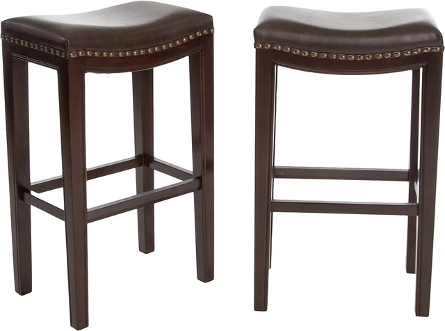 Christopher Knight Home Avondale Backless Bar Stools 2-Pcs Set Brown