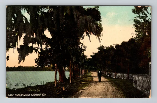 Lakeland FL-Florida, Lake Hollingsworth, c1913 Vintage Postcard