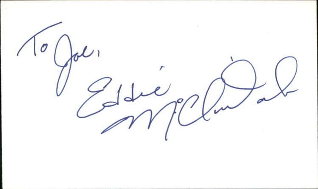 Eddie McClintock Actor Warehouse 13 Signed 3" x 5" Index Card