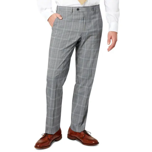 Sean John Mens Plaid Classic Fit Formal Suit Pants Trousers BHFO 9301