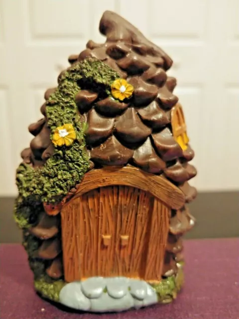 Fairy Garden Forest Miniature Figurine Garden PINE CONE House Gnome Dollhouse