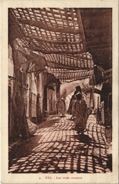 CPA AK MAROC FEZ Les Souks couverts Flandrin (37810)