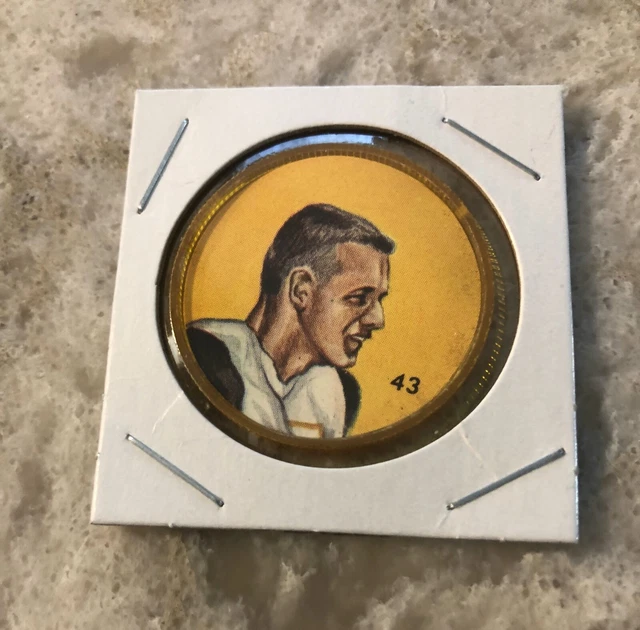 1963 Nalley's Hunters CFL Coin #43 Joe Zuger Hamilton Tiger Cats Humpty back