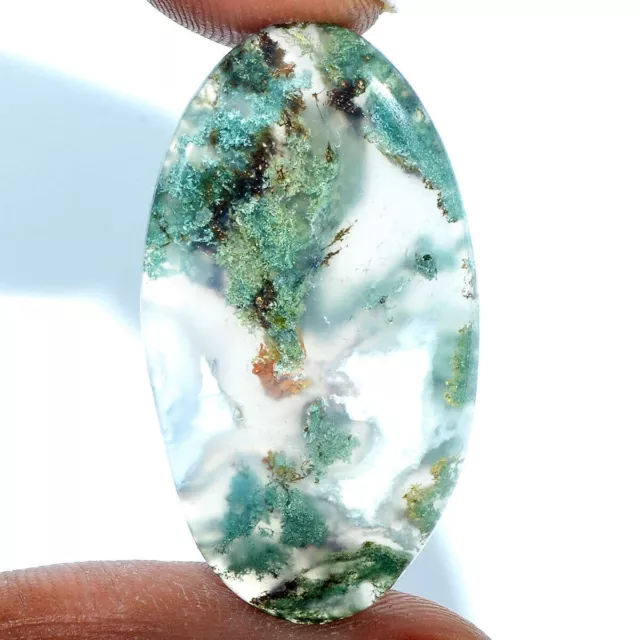 Cts. 28.70 Natural Designer Oval Cabochon Moss Agate Loose Gemstone