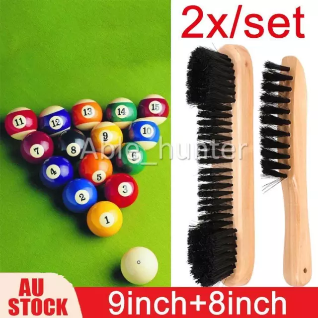 2x/set Brush Rail Brush Set Billiard Table Cleaning Kit Pool Table Corner Brush