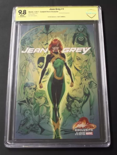 Jean Grey 1 Campbell Store A Exclusive Variant CBCS 9.8 Signed J Scott Campbell
