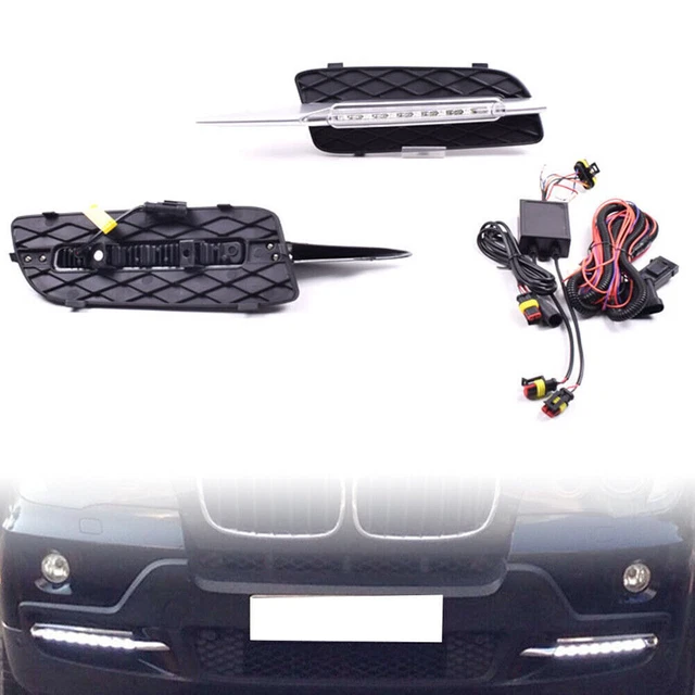 Per BMW X5 E70 2007-2010 08 09 LED DRL luce diurna paraurti fendinebbia