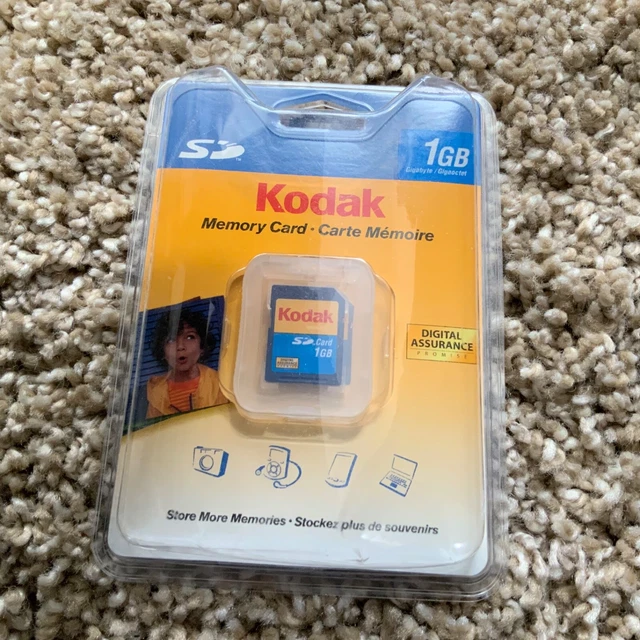 NUEVA Tarjeta de Memoria Kodak 1 GB Tarjeta SD KSPD1GBDVDCT Rev G NUEVA