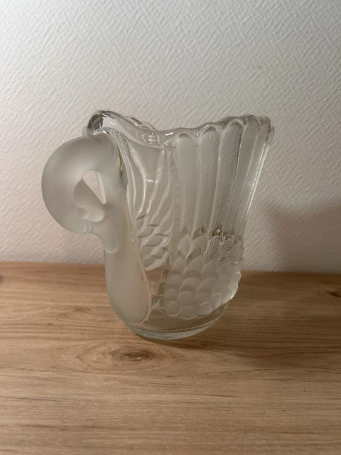 Vase Soliflore Vintage Art Déco - Figurine Cygne En Métal - Années 60/70