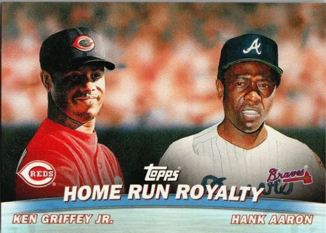 Ken Griffey, Jr / Hank Aaron 2001 Topps Combos "Home Run Royalty" #TC9