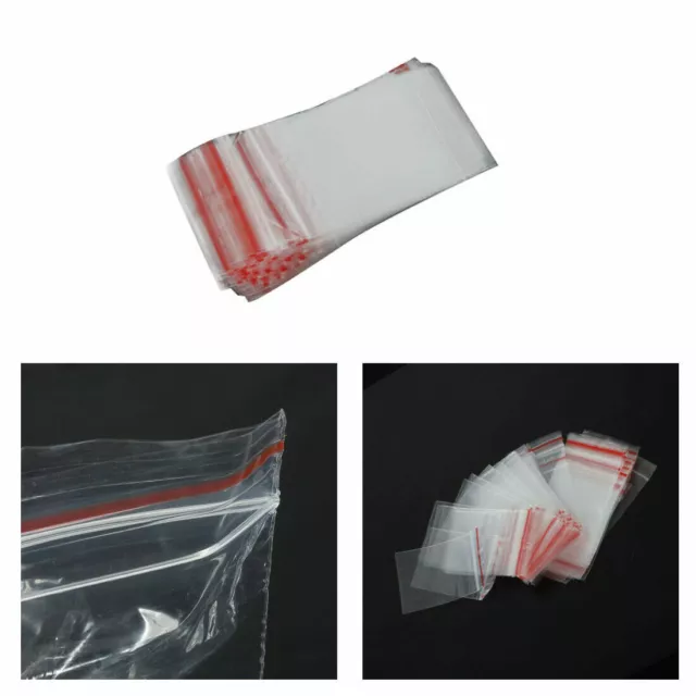 Small Clear Plastic Poly Grip Self Seal Resealable Zip Lock Mini Bags Jewellery