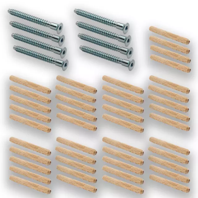 IKEA Spare Parts Set #104321 #101339 Expedit Kallax Shelf Screws & Wooden Dowels