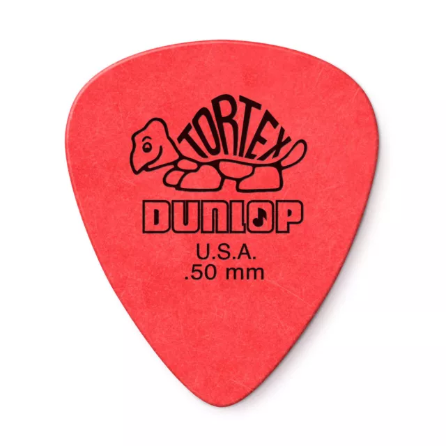 Dunlop Tortex Standard Pick .50mm, Red (12-Picks pack)