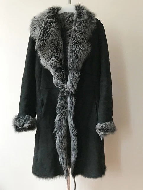 Manteau Court En Cuir Et Fourrure Vison Taille 40/L - Occasion Très Bon état