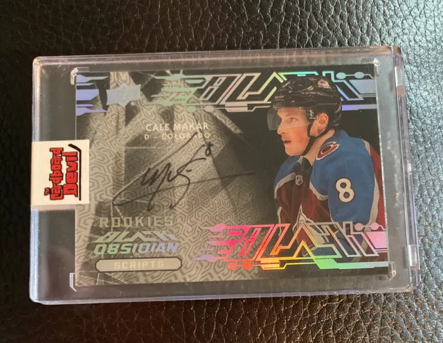 2019-20 UD SPX Black Obsidian Scripts Rookies Auto Cale Makar #OS-MA 🔥📈💰