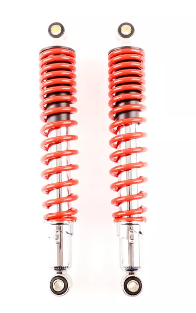 Universal Motorcycle Rear Shock Absorbers Suspension Springs Pair 345mm 2