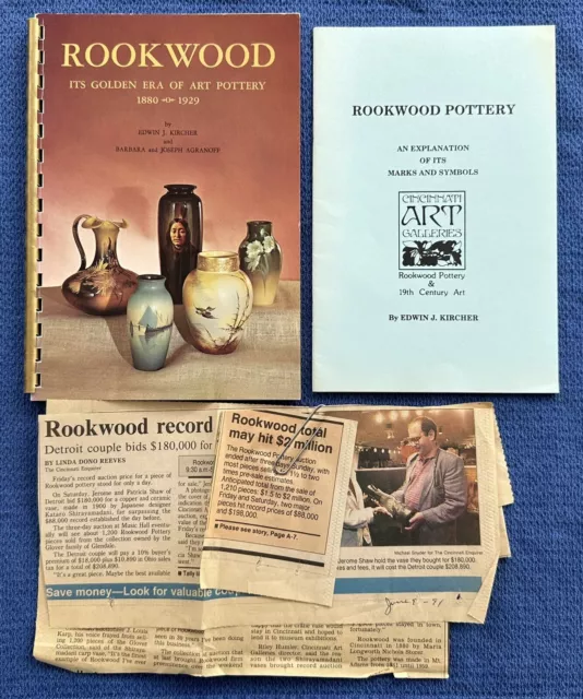 Rookwood Golden Era Art Pottery 1880-1929 Book Marks Symbols Cincinnati Kircher