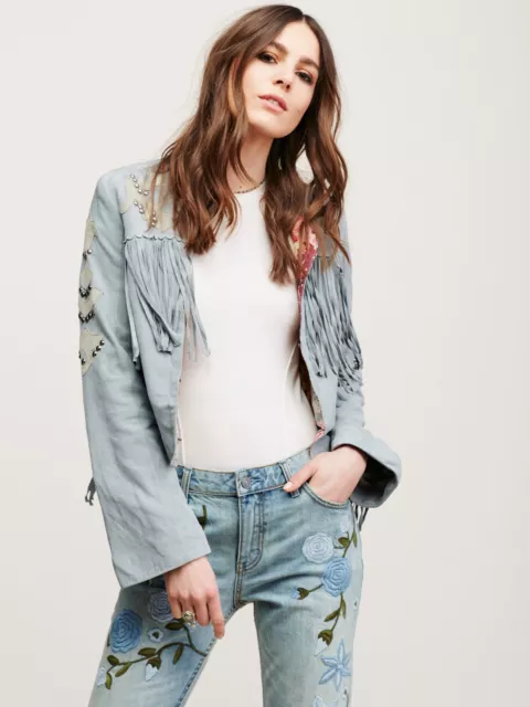 New Free People For The Dreamers Leather Jacket size Medium MSRP: $498
