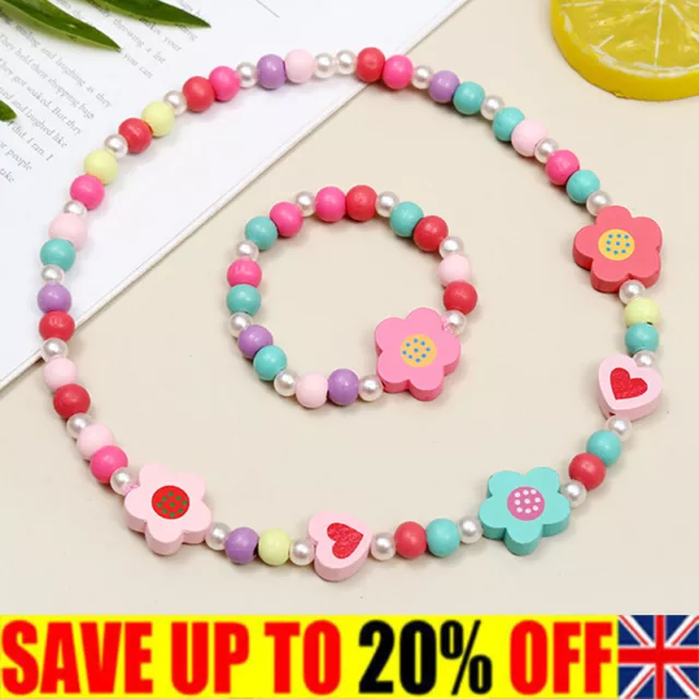 Necklace Baby Beads Toddlers Kids Children Jewelry Gift Colorful Girls Princesli