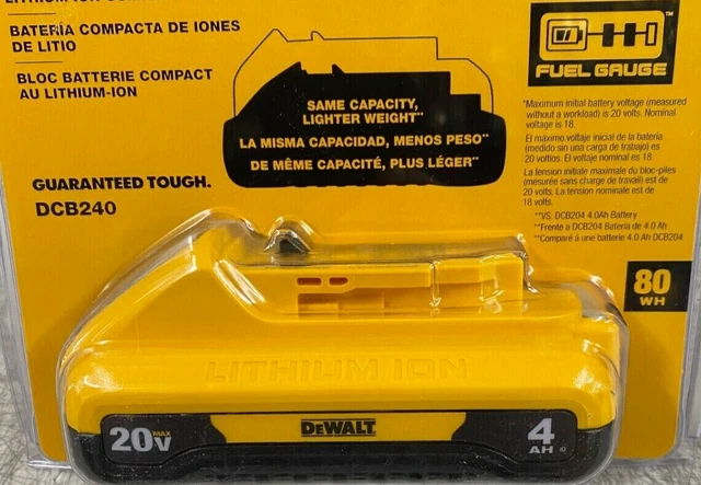 Batería 4.0Ah 20V Max DCB204 Dewalt