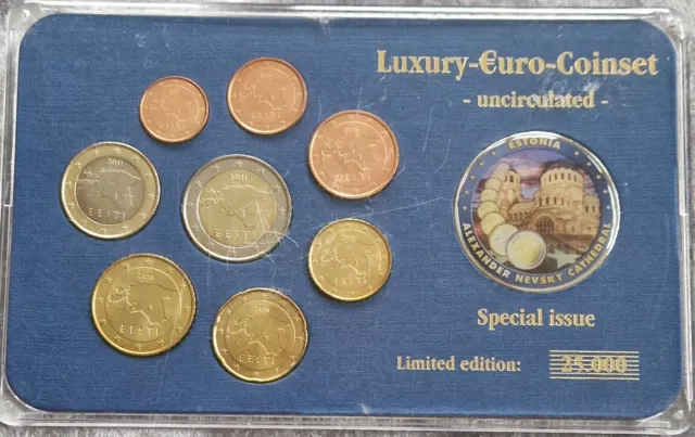 Estonia  KMS 3,88 Euro Luxury Euro Coinset und Medaille